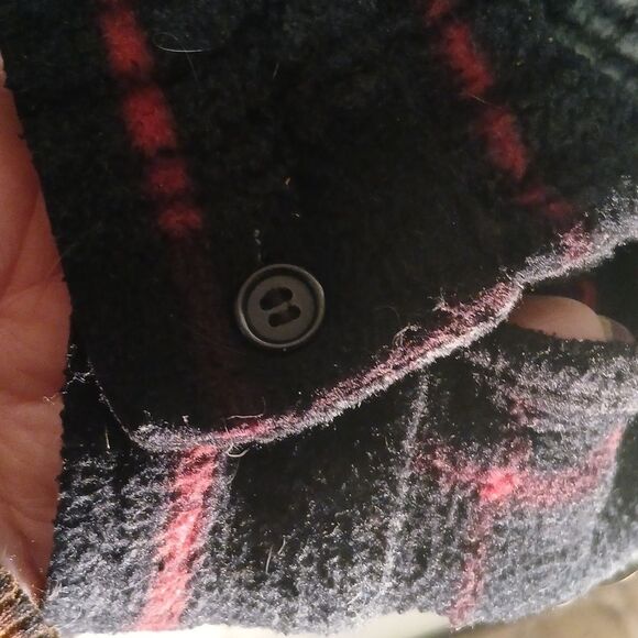 Men's Plaid Button Down Shirt - Black and Red RL64 - Picture 7 of 8